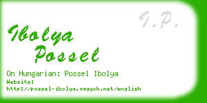 ibolya possel business card